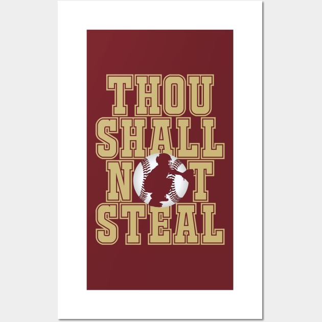 Baseball Products: Thou Shall Not Steal - Catcher Wall Art by tdkenterprises